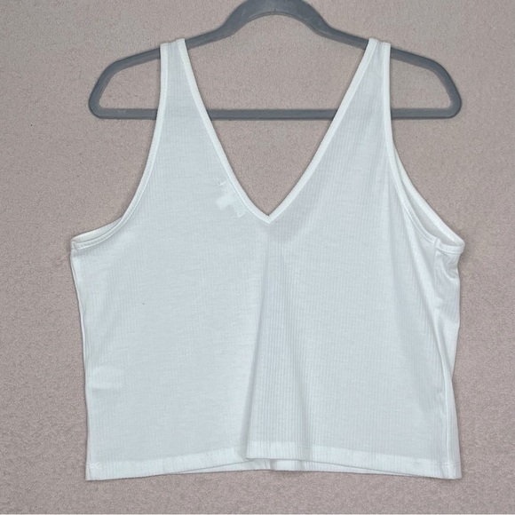 Abound V-Neck Tank Top-White-Women’s XXL-Casual-Summer-Cottagecore-Classic-NEW - Picture 5 of 8